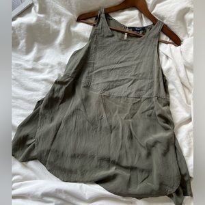 Madewell olive green tank tunic, size S